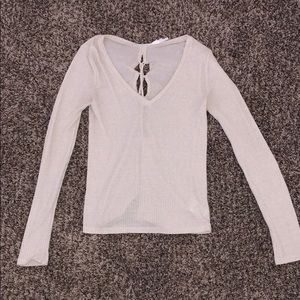 Kimichi Blue Lace-Up Back Long Sleeve